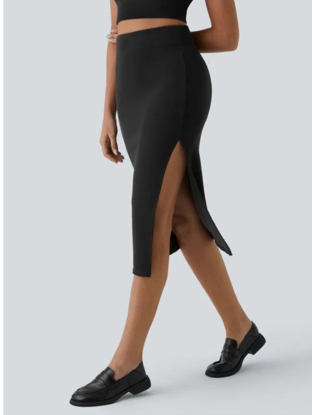 Halara Split Bodycon Midi Skirt - Picture 2 of 6